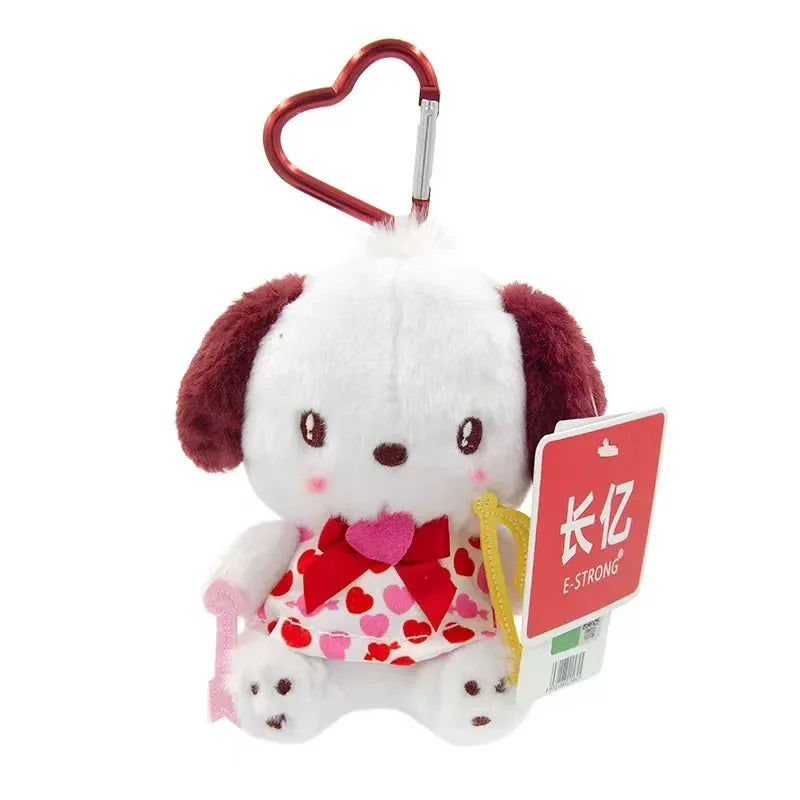 Kawaii Authentic Sanrio Hello Kitty  Kuromi Plush Doll Toys Pendant Cute Plush  Keychain Bag Pendant Christmas Gifts12CM