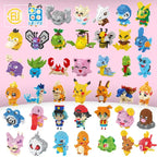 Pokemon Building Blocks Small Cartoon Mini Block Pikachu Charizard Eevee Mewtwo Anime Assemble Action Model Dolls Boys Toys