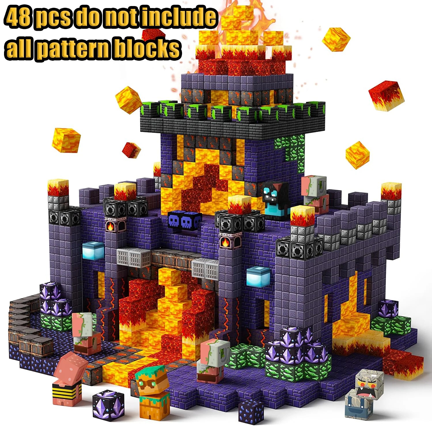 New Magnetic Building Blocks Mine World Magnetic Cozy Forest Cabin Construction Brick Cube STEM Boy Girl Children Toy Set Gift