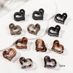12/24/30Pcs Mini Flower Hair Claw Clips Pack for Women Girl Cute Hair Accessories Creaseless Styling for Bangs Tiny Hair Styling