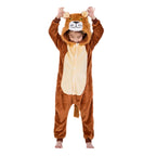 Cartoon Kigurumi For Children Kids' Animal Onesie Pyjamas Dog Wolf Dragon Dinosaur Halloween Carnival One-piece Costume Homewear