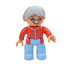 Big Size Figures Building Block Doll Family Farmer Pirate Worker Doctor Policemen Large Brick Compatible Build House Duploes Toy