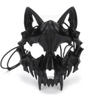 Halloween Mask Half-face Mask Cos Dragon God Fierce Tiger Night Fork Tengu Man Wolf Mask Performance Skull Masks