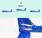 48cm Large EPP Foam Hand Throwing Aircraft Toys Gyratory Stunt Pressure Resistant Model Aircraft Outdoor For Boys Children Gift