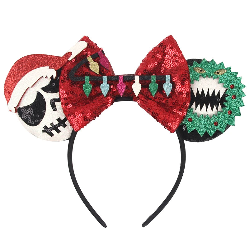 Nieuwste Mickey Mouse Oren Hoofdband Kid Adult Festival Party Pailletten Strik Haarband Vrouwen Baby Girl Party Haar Accessories
