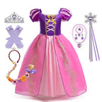 Girls Princess Dress Kids Birthday Cosplay Cinderella Snow White Aurora Rapunzel Halloween Costume Children Party Dresses