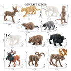 Simulation Mini  Farm Poultry Puppy Crocodile Pegasus Monkey Bird Wildlife Figurine Animal Model Sets Education Kid Toys