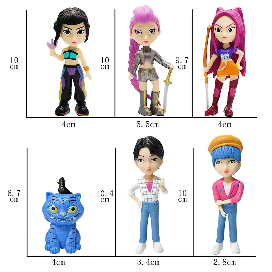 Anime Figure PVC Collectible – Kpop Demon Hunters Mini Figurine Toy
