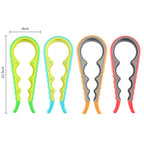 Multifunctional 4-in-1 Kitchen Tool Jar Gripper Lid Opener Can Opener Bottle Opener - Easy to Use Home Essential