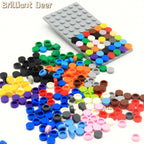 800PCS FLAT Tile 1x1 Dots Round Bricks 35381 98138 MOC DIY Building Blocks Parts for Mosaic Portrait Art Design Children Toys