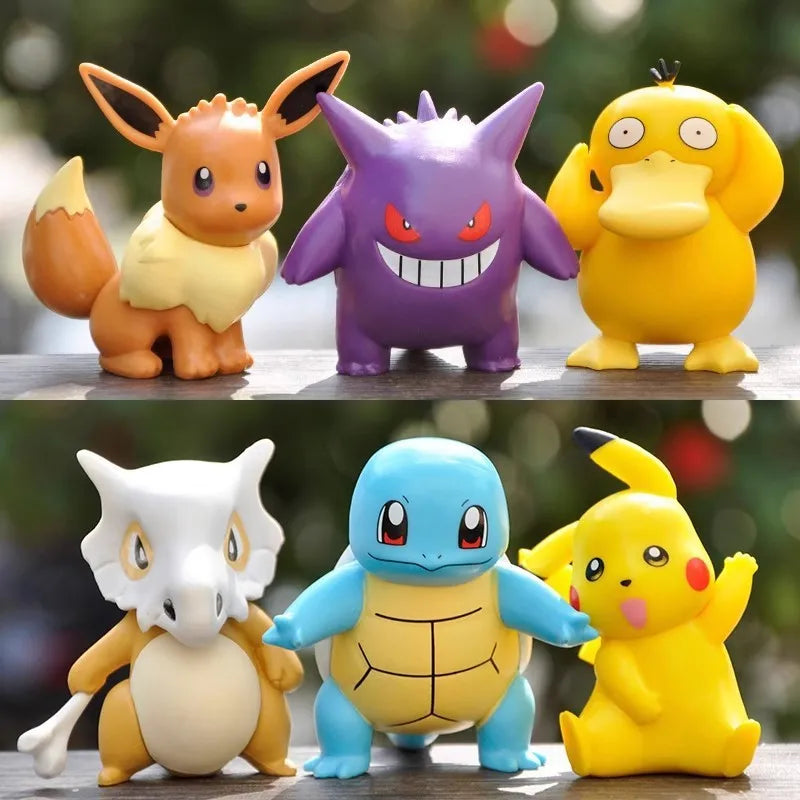 1Set Pocket Monsters Anime Figure Kawaii Pikachu In Disguise Action Figures PVC Adult Collection Model Dolls Toy Gift