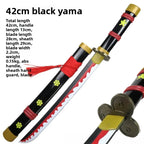 42cm/16.53in Anime Zoro Katana Swords Model Samurai Props Cosplay Peripherals Wooden With Sheath Collectible Ornaments Boys Toys
