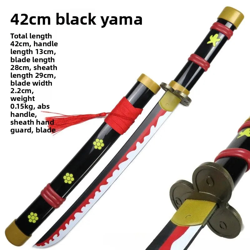 42cm/16.53in Anime Zoro Katana Swords Model Samurai Props Cosplay Peripherals Wooden With Sheath Collectible Ornaments Boys Toys