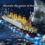 Micro particle building block assembly toy Titanic giant male and female puzzle cruise ship model children's toy