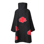 Anime Akatsuki Cosplay Costume Red Cloud Robe with Necklace Headband Ring Set for Role Play Child and Adult Game Costume