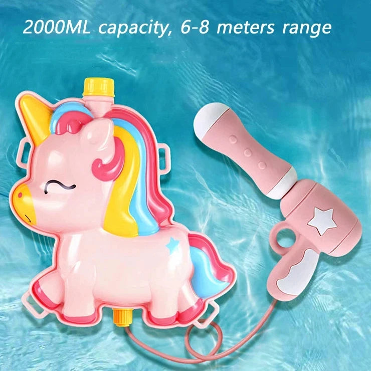 Cartoon Water Guns Toy Summer Kids Outdoor Beach Backpack Water Guns Toy Children's Interaction Water Fight Game Toys Water Guns