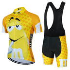 2024 Cartoon Cycling Clothing Men Short Sleeve MTB Ropa Ciclismo Breathable Summer Sportswear Outdoor Bicycle Clothes Bib Shorts