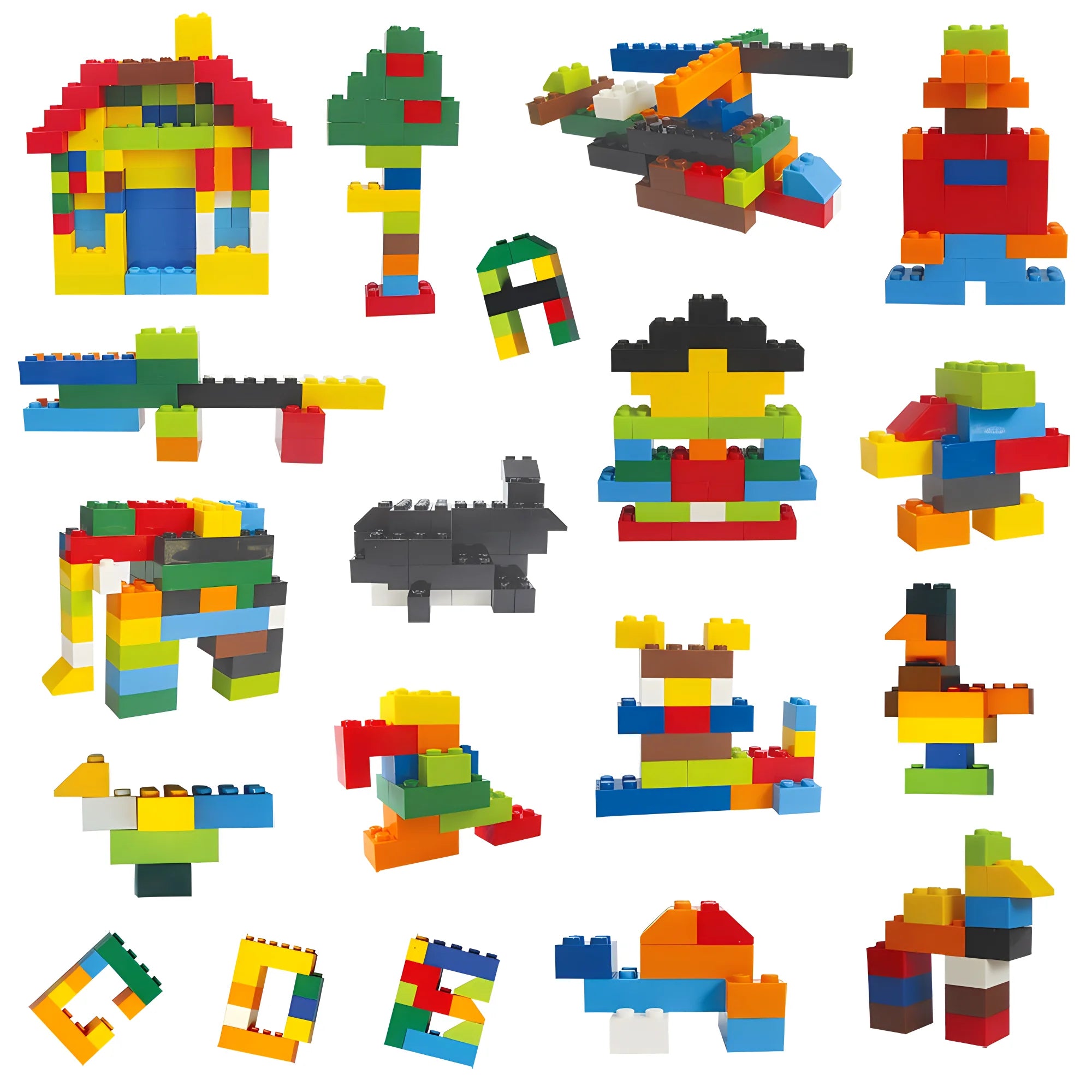 300/500/1000 DIY Creative Building Blocks Bulk Set Urban Classic Blocks Assembled Birthday Gift Children's Educational Toys
