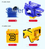 Power Assembling Educational Toys Math Cube Transformation Robot Digits Puzzle Ranger Animals boy toy for Kids