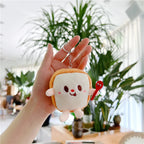 5 PCs Set Creative New French Fries Burger Hanging Bag Couple Plush Hanging Decoration Girl Heart Car Keychain Little Doll