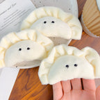 1/5pcs Soft Plush Dumpling Keychains Stuffed Cartoon Cute Creative Pendant Key Ring Food Bag Decorations Girls Backpack Charm