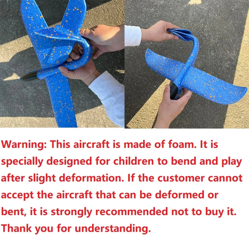 50CM Big Foam Plane Glider Hand Throw Airplane Light Inertial EPP Bubble Planes Outdoor Launch Toys for Boys Gift
