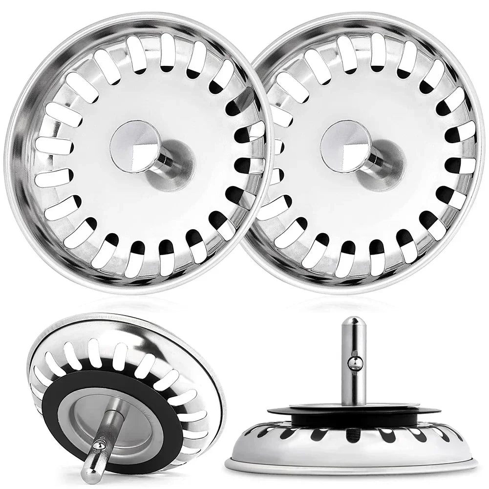 Kitchen Sink Strainer Stainless Steel 80/82/84 Mm Household Water Basin Sink Drainer Strainer Basket Waste Plug Stopper Filter