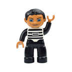 Big Size Figures Building Block Doll Family Farmer Pirate Worker Doctor Policemen Large Brick Compatible Build House Duploes Toy