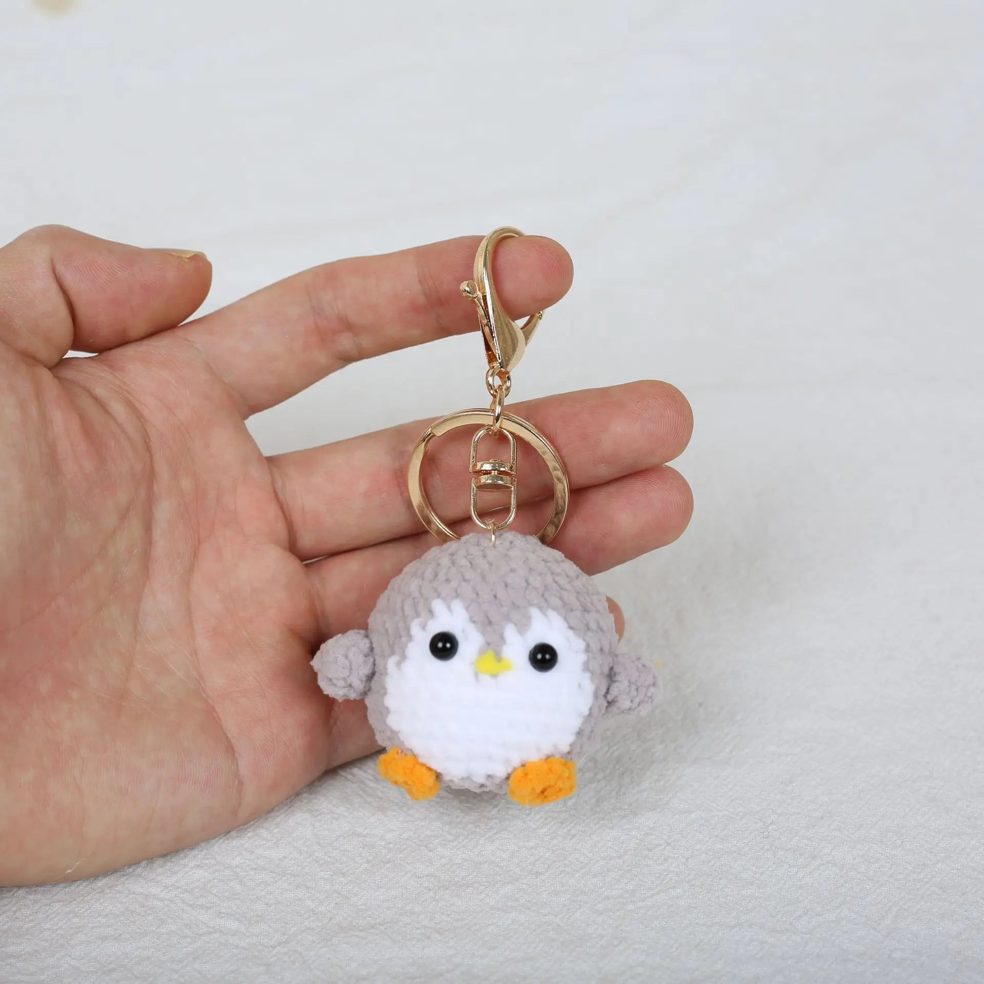 Mini Penguin Series Crochet Keychain For Car Keys Pendant Cartoon Animal Doll Keyrings Knitted Penguin Keychain Custom Accessory