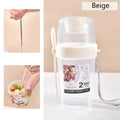 Portable Salad Cup Breakfast Cup Food Stratification Yogurt Cereal Oatmeal Snacks Parfait Containers Fruit Box Cup With Lid Fork