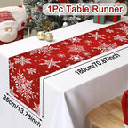 Santa Claus Christmas Table Runner Christmas Decorations For Home 2025 Xmas Table Flag Navidad Noel Gifts New Year Tablecloth