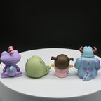 4Pcs University Monsters Inc Figures James P. Sullivan Anime Action Figure Michael Wozosky Randall Boggs Q Version Model Toys