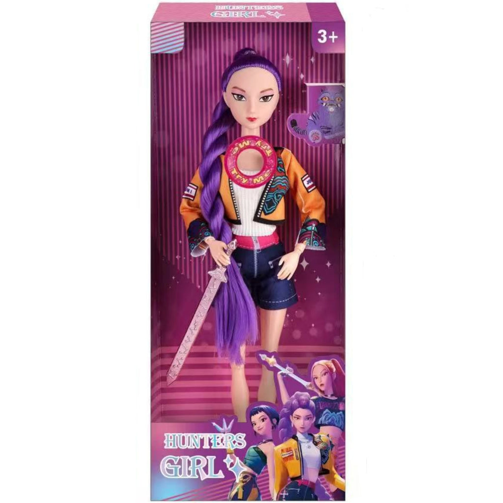 Kpop Rumi Mira Zoey Vinyl Doll Anime Hunters Girl 11 Inch Articulated With Theme Music Cute Toy 3PCS Set Gift for Kids Girl Fans