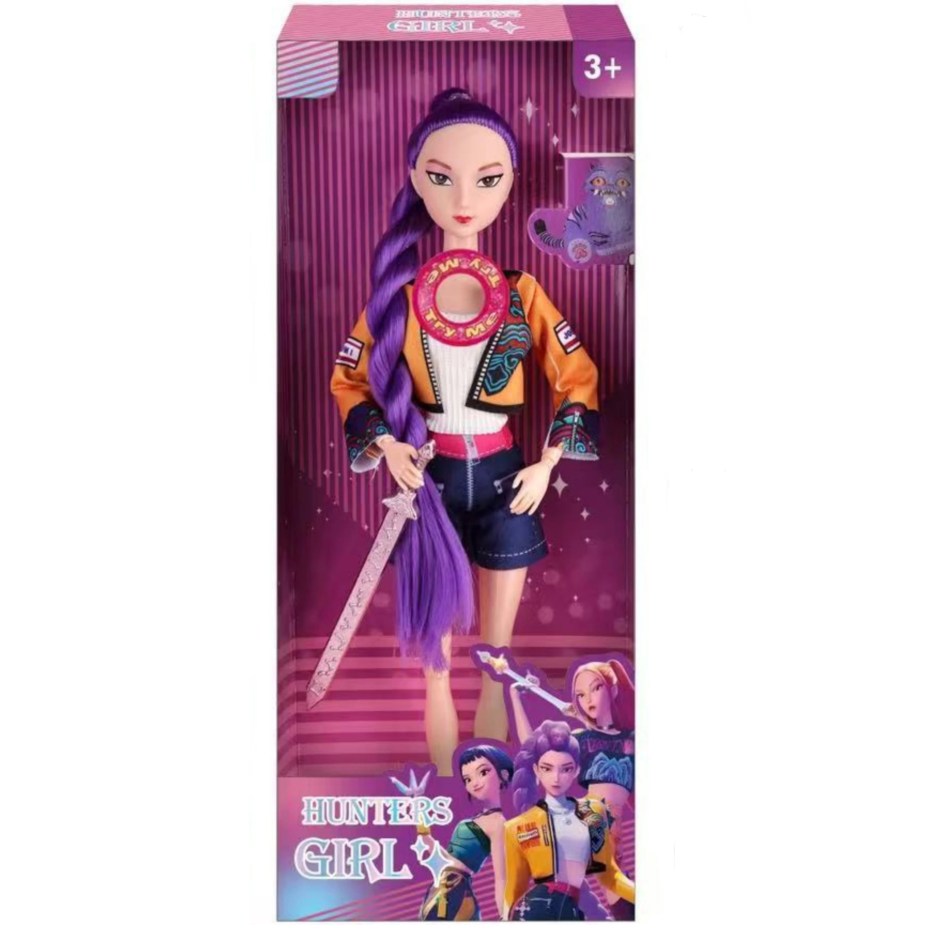 Kpop Rumi Mira Zoey Vinyl Doll Anime Hunters Girl 11 Inch Articulated With Theme Music Cute Toy 3PCS Set Gift for Kids Girl Fans