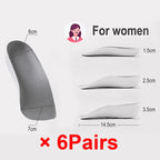 Arch Support Height Increase Insoles Half Pads Orthopedic Breathable Memory Foam 7 Points Lifts Shoe Pads Flat Feet Support