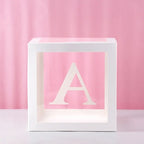 Transparent Letter Balloon Box Baby Shower Decorations Happy Birthday Wedding Decor 1st Birthday Party Supplies Balloon Box
