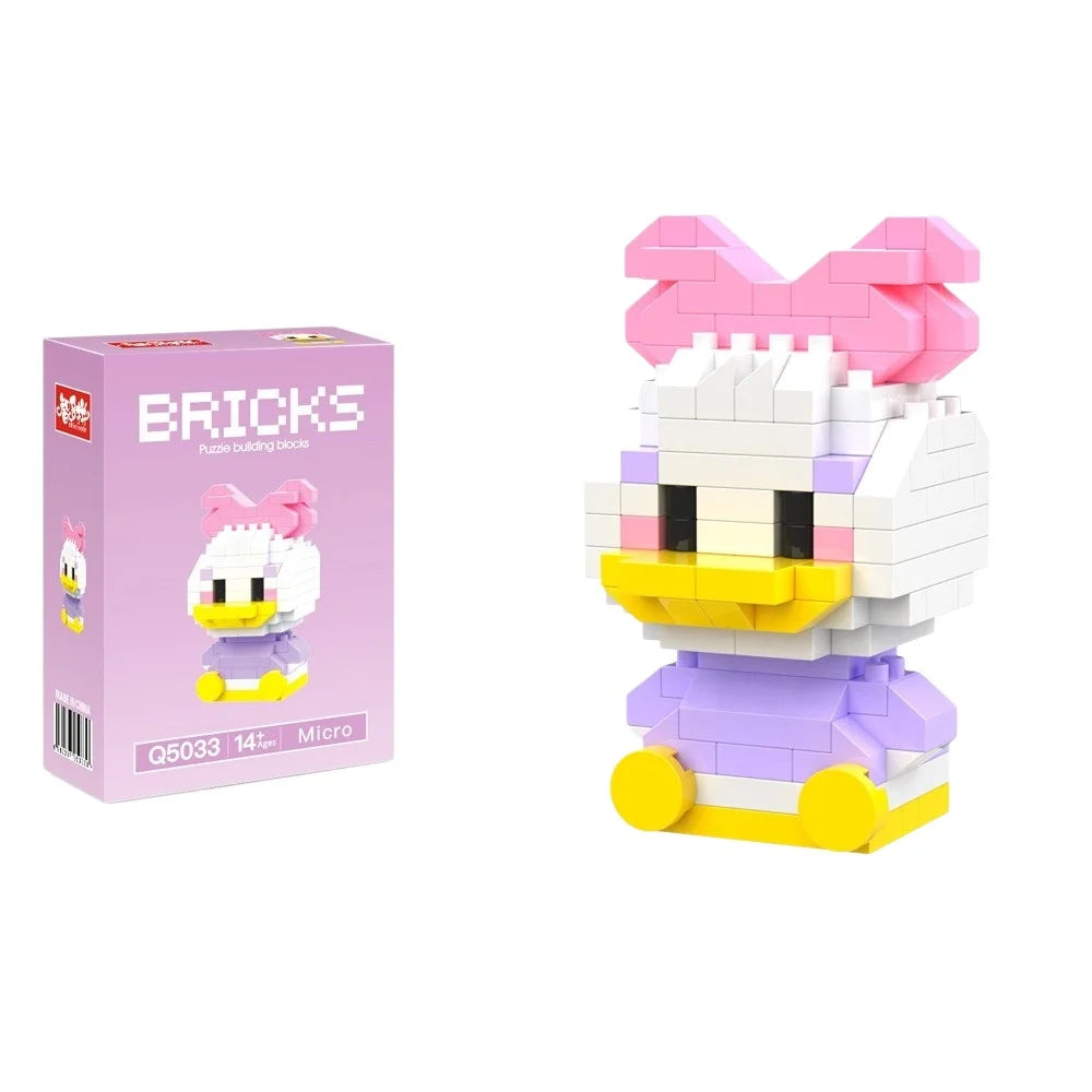 Disney 214 style Winnie LinaBell StellaLou Building Blocks Princess Cartoon Figrues Bricks Children's Assembly Toys Model Gift