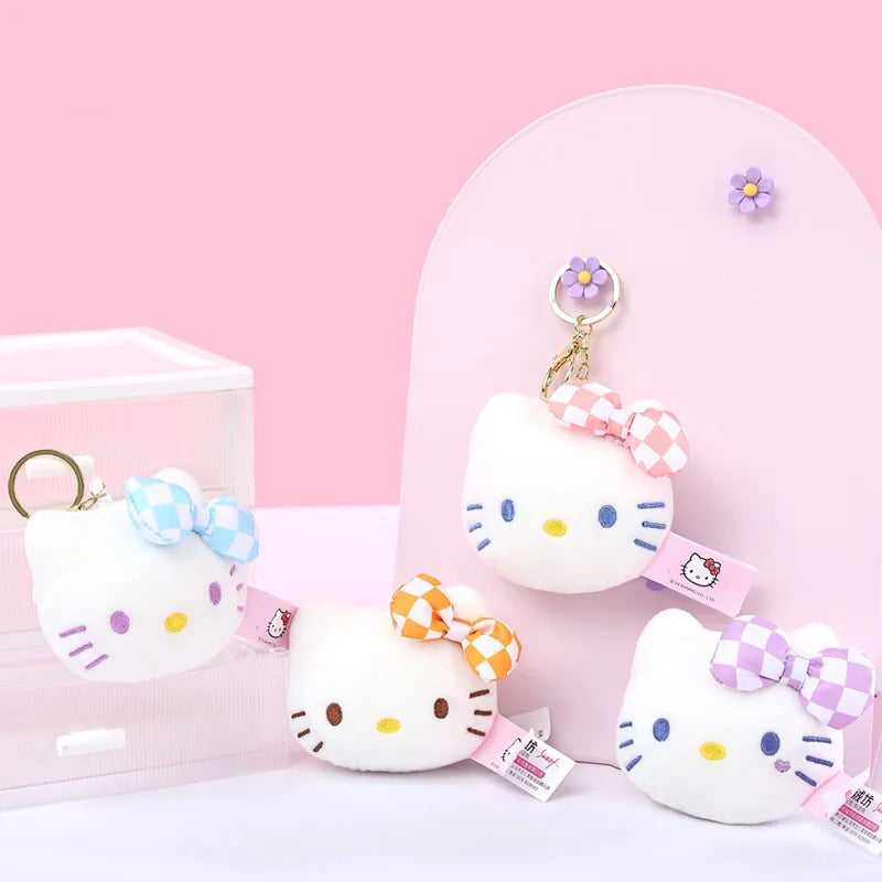 Kawaii Authentic Sanrio Hello Kitty  Kuromi Plush Doll Toys Pendant Cute Plush  Keychain Bag Pendant Christmas Gifts12CM