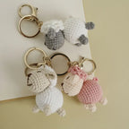 Funny Zebra Crochet Keyrings For Bag Pendant Handmake Animal Doll Knitting Keychain Cute Sheep Keyrings Gifts Custom Accessories