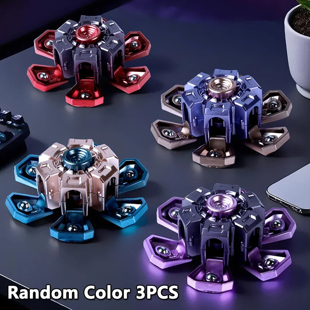 Creative EDC Hand Spinner Stress Relief Toy DIY Rotating Fingertip Gyroscope Spinner Fidget Toys for Kids Adult Birthday Gifts