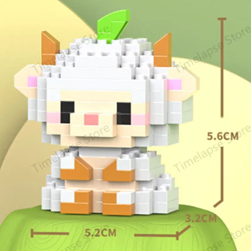 DIY Cute Animals Lion Corgi Dolphin Hamster Rabbit Dog Cats Fish Tanks Building Blocks Kit Girl Bricks Model Toy