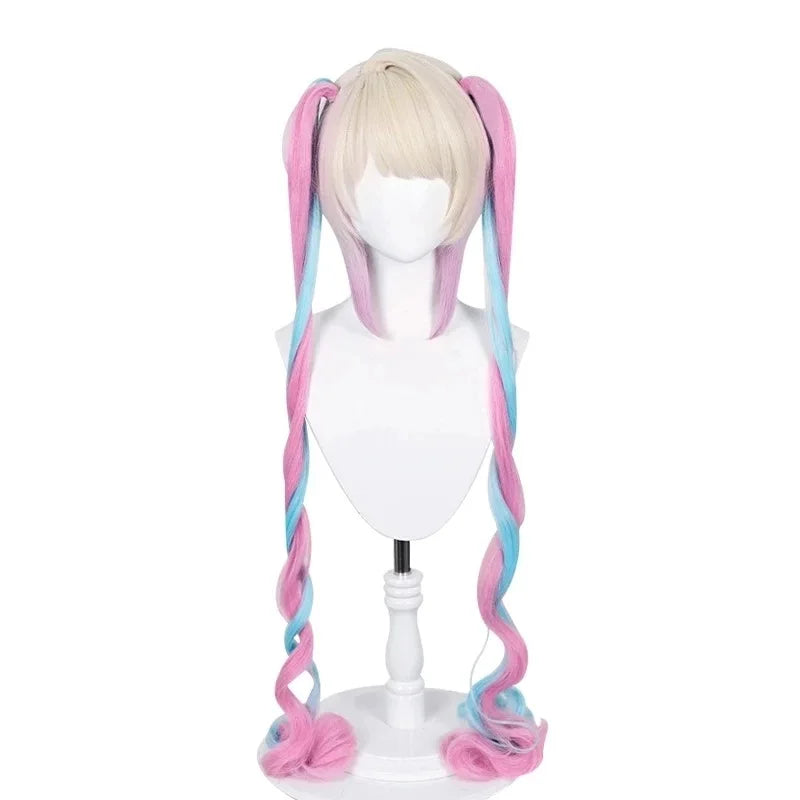 Game NEEDY GIRL OVERDOSE KAngel Cosplay Costume Full Set of Clothing Sailor Suit Jk Uniform Laser Color Skirts Ribbon Wig †