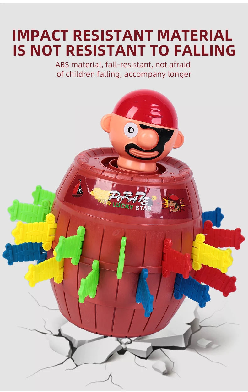 Prank Pirate Bucket with Sword, Shark Attack Bucket, Finger-Biting Table Toy.