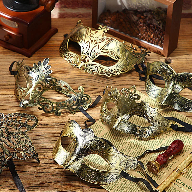 24-150Pcs Couple Masquerade Masks Bulk Venetian Carnival Mask Mardi Gras Antique Vintage Mask for Woman Men Prom Party Costume