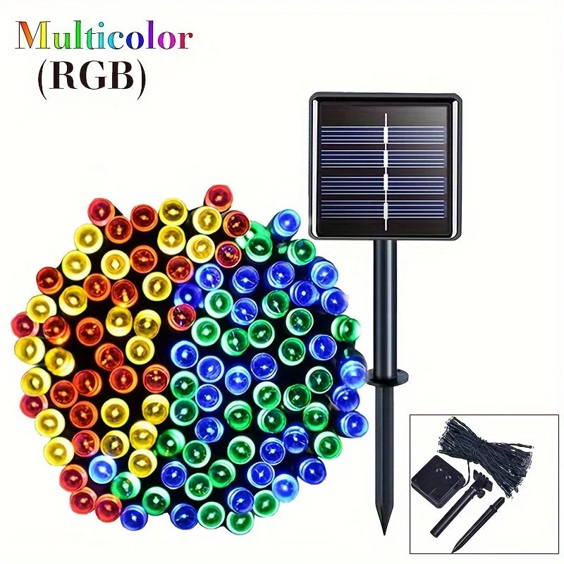 39ft LED Solar Light 100 Lights Outdoor Waterproof Fairy Garland Lights Christmas Party Halloween Decorations Solar Lights
