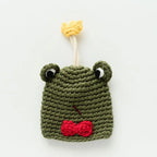 Cute Crochet Cactus Keychain For Keys Storage Bag Keyring Knitting Ladybug Bag Keyrings Wholesale Custom Car Keychain Accessory