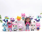 NEW 13pcs Anime Figure Gab Toy Smiling Cakey Catrat Hug Doll Mercat Cartoon Action Figure Home Decoration Xmas Birthday Gifts
