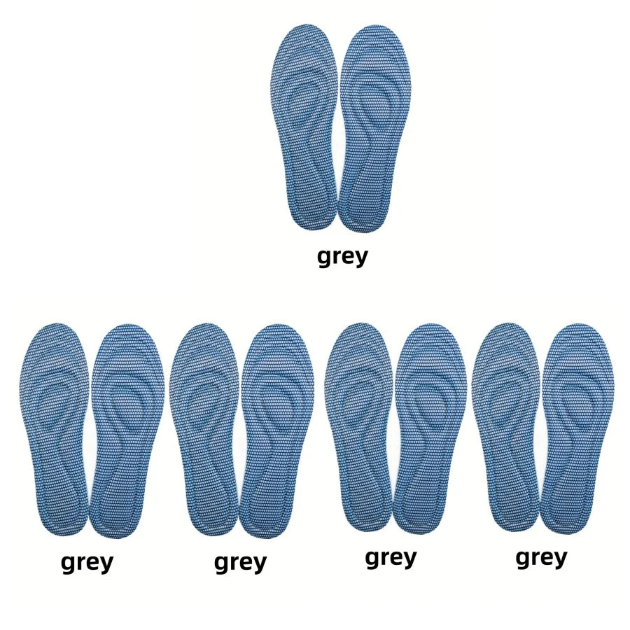 1/2 Pairs Memory Foam Disposable Insoles for Shoes Antibacterial Deodorization Sweat Absorption Insert Sport Shoes Pads