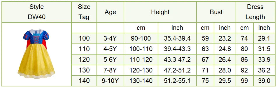 Girls Princess Dress Kids Cinderella Snow White Aurora Sofia Rapunzel Cinderella Halloween Costume Children Birthday Party Dress