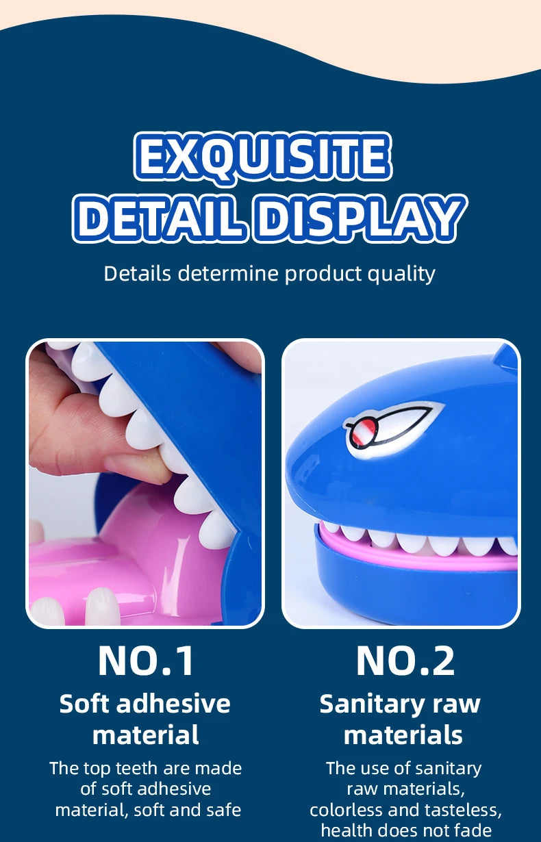Prank Pirate Bucket with Sword, Shark Attack Bucket, Finger-Biting Table Toy.